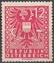 Austria 1945 Escudo Armas 12 Rojo Scott 437